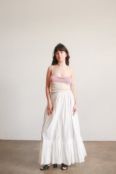 Victorian White Cotton Petticoat