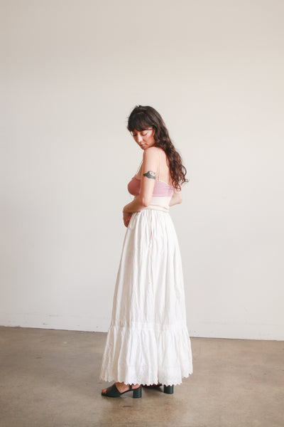 Victorian White Cotton Petticoat