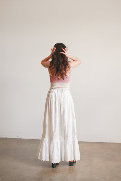Victorian White Cotton Petticoat