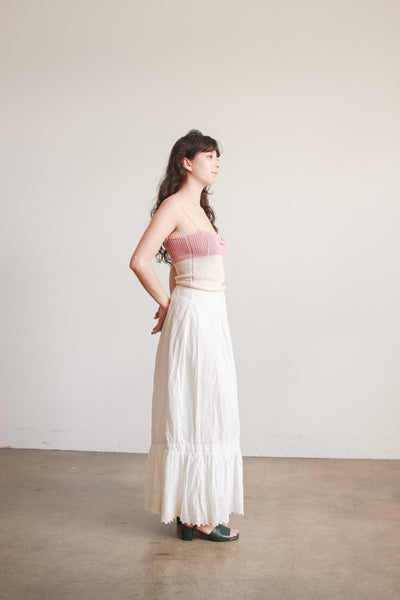 Victorian White Cotton Petticoat