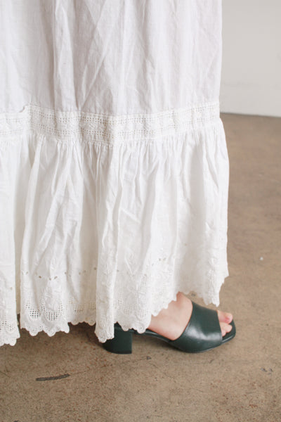 Victorian White Cotton Petticoat