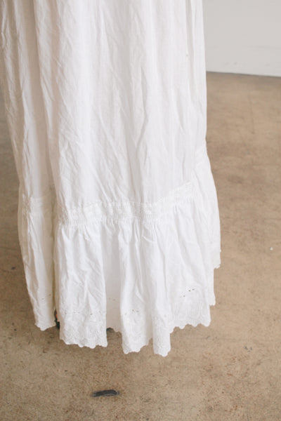 Victorian White Cotton Petticoat