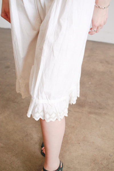 Antique Cream Cotton Bloomer Romper