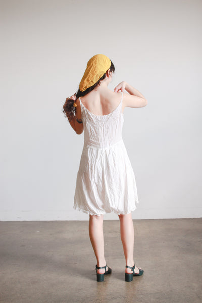 1910s Edwardian White Cotton Voile Romper