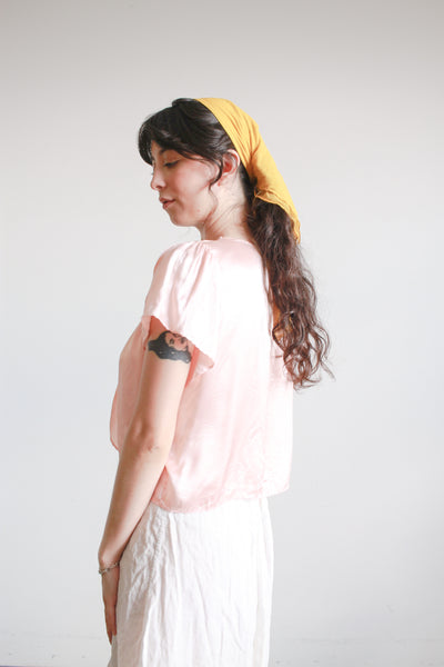 1940s Rose Rayon Bed Jacket