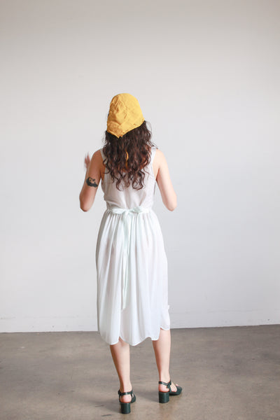 1950s Betty Jean Hudson Nylon Mint Floral Nightgown