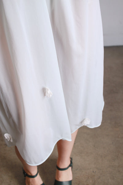 1950s Betty Jean Hudson Nylon Mint Floral Nightgown