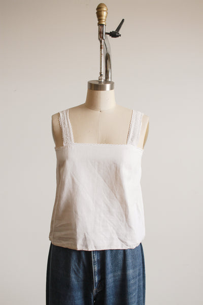 Antique White Scalloped Cotton Camisole