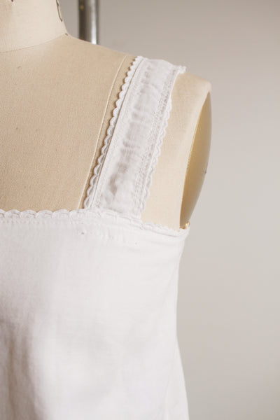 Antique White Scalloped Cotton Camisole
