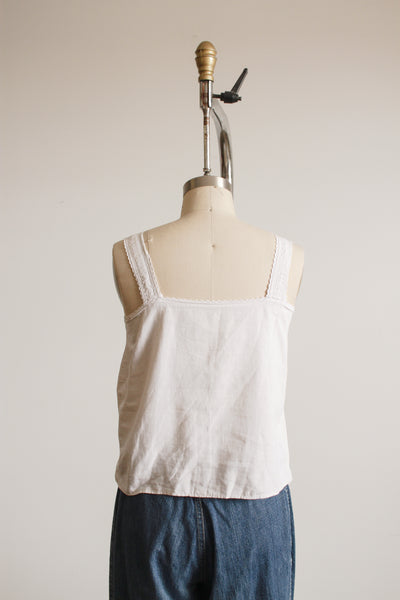 Antique White Scalloped Cotton Camisole