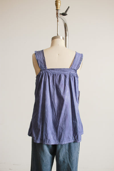 Antique Violet Overdyed Eyelet Camisole
