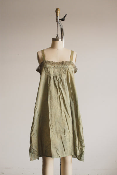 Antique Olive Dyed Camisole Dress S/M