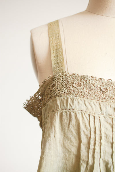 Antique Olive Dyed Camisole Dress S/M