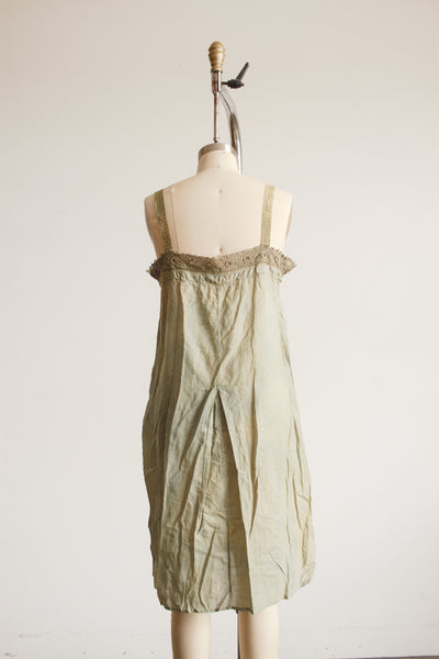 Antique Olive Dyed Camisole Dress S/M