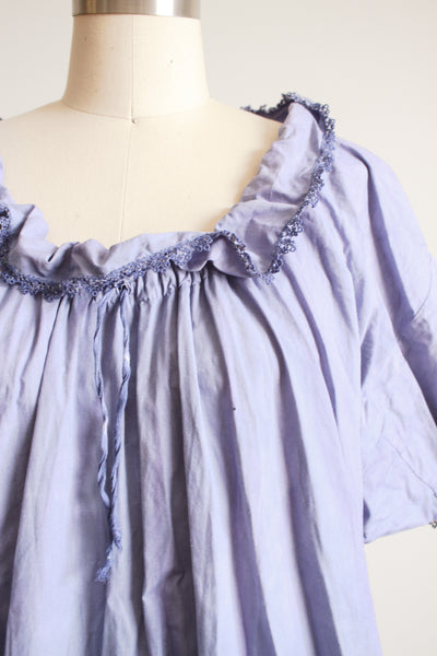 1960s Cerulean Dyed Smock Dress M/L