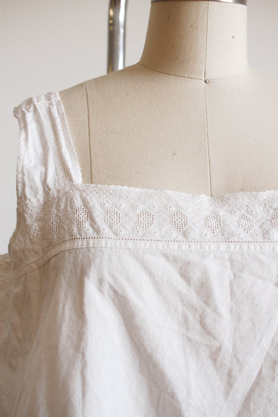 Antique White Cotton Tank Dress M/L