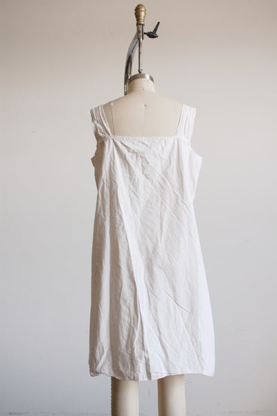 Antique White Cotton Tank Dress M/L