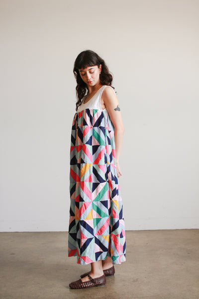 Reworked 1940s Quilt Topper Dress