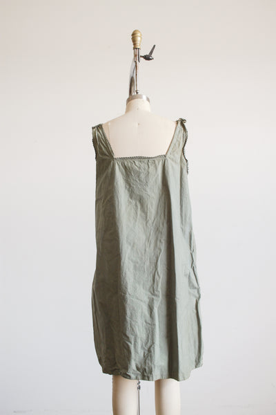 Antique Olive Dyed Scallop Dress M/L