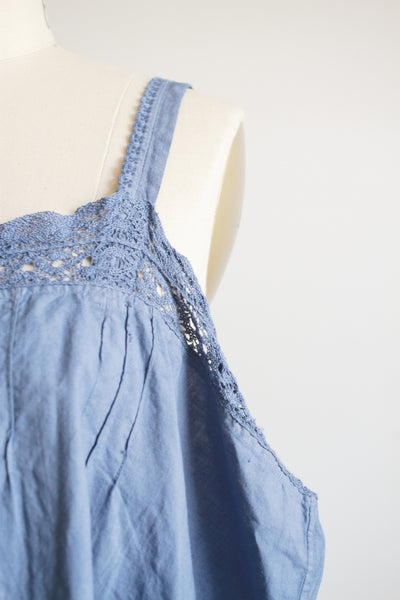 Antique Indigo Dyed Tank Dress L/XL