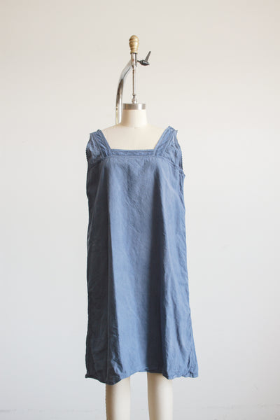 Antique Indigo Dyed Embroidered Dress M/L