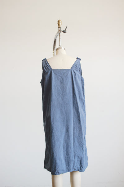 Antique Indigo Dyed Embroidered Dress M/L