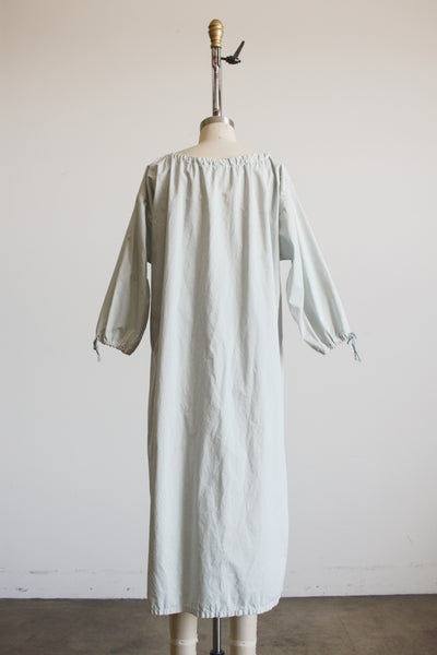 1960s Mint Dyed Cotton Smock Dress L/XL