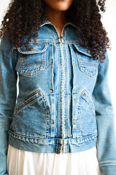 1990s Ralph Lauren Denim Fitted Jacket