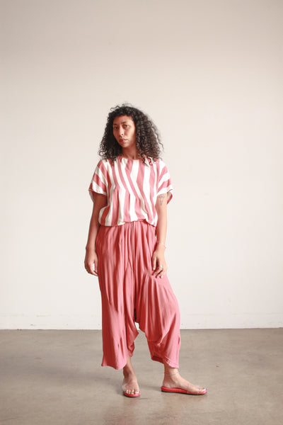 1980s Issey Miyake Salmon Knit Harem Pants