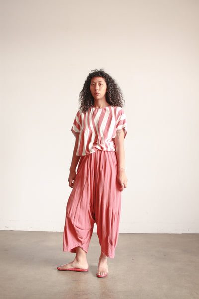 1980s Issey Miyake Salmon Knit Harem Pants