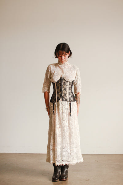 Edwardian Heavy Embroidered Cotton Lawn Dress