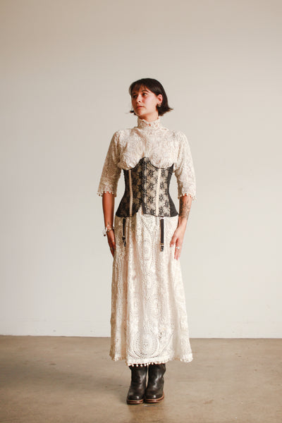 Edwardian Heavy Embroidered Cotton Lawn Dress