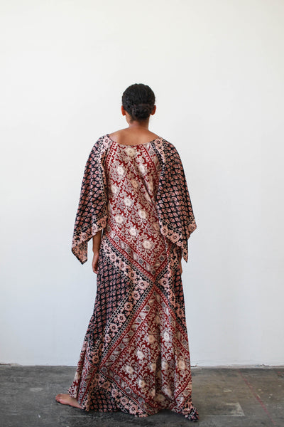 1970s Indian Cotton Boho Maxi Dress
