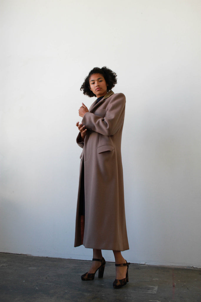 1980s Ralph Lauren Quartz Wool Structured Long Coat – Blossom Vintage