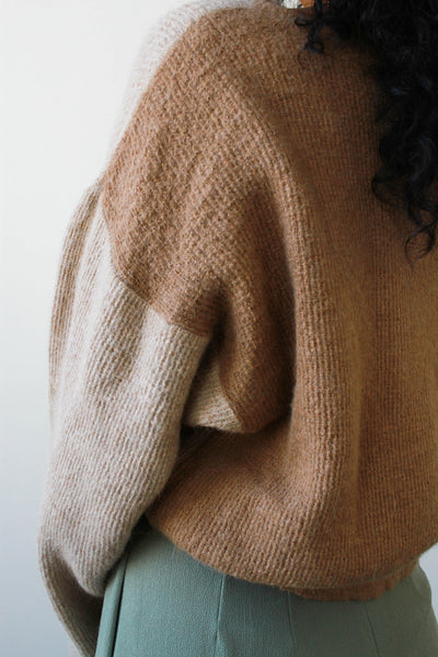 1980s Soft Wool Two-Tone Sweater