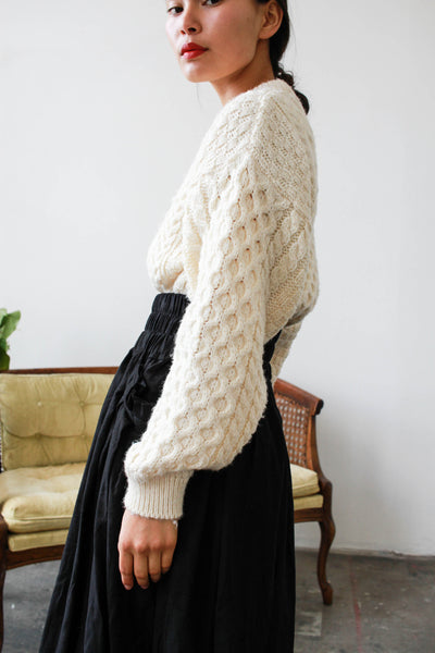 1970s Irish Cable Knit Chunky Sweater