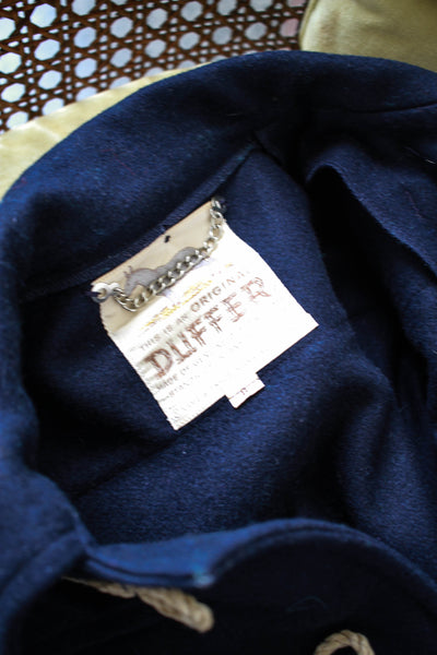 1960s Original Duffer Navy Wool Coat