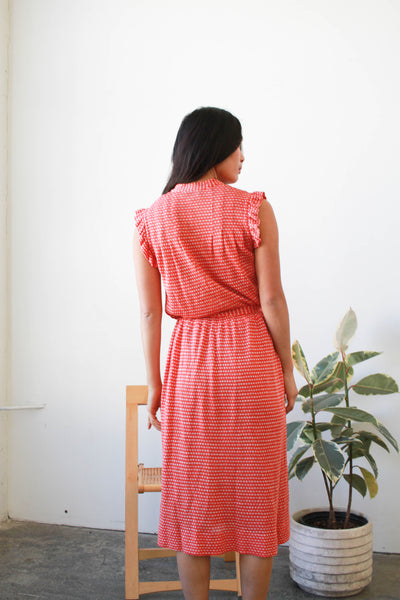 1970s Albert Nipon Red Knit Dress