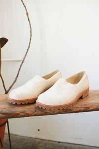 1980s Deadstock Donald Pilner Woven Gumsole Shoes | 36.5