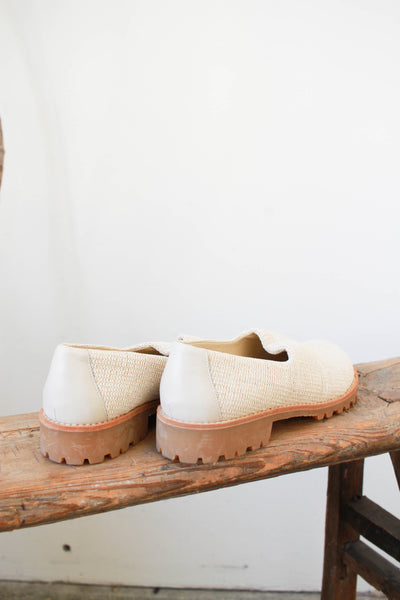 1980s Deadstock Donald Pilner Woven Gumsole Shoes | 36.5