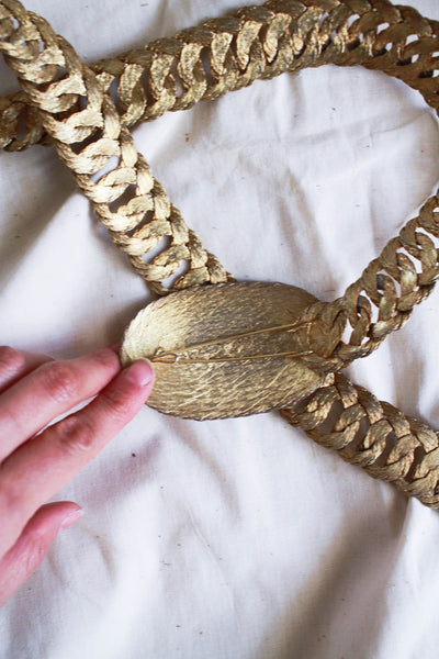 1970s Gold Threaded Woven Belt