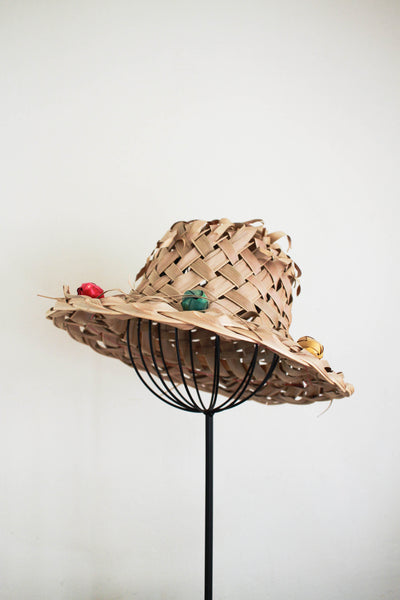 Natural Coconut Palms Hawaiian Woven Berry Hat