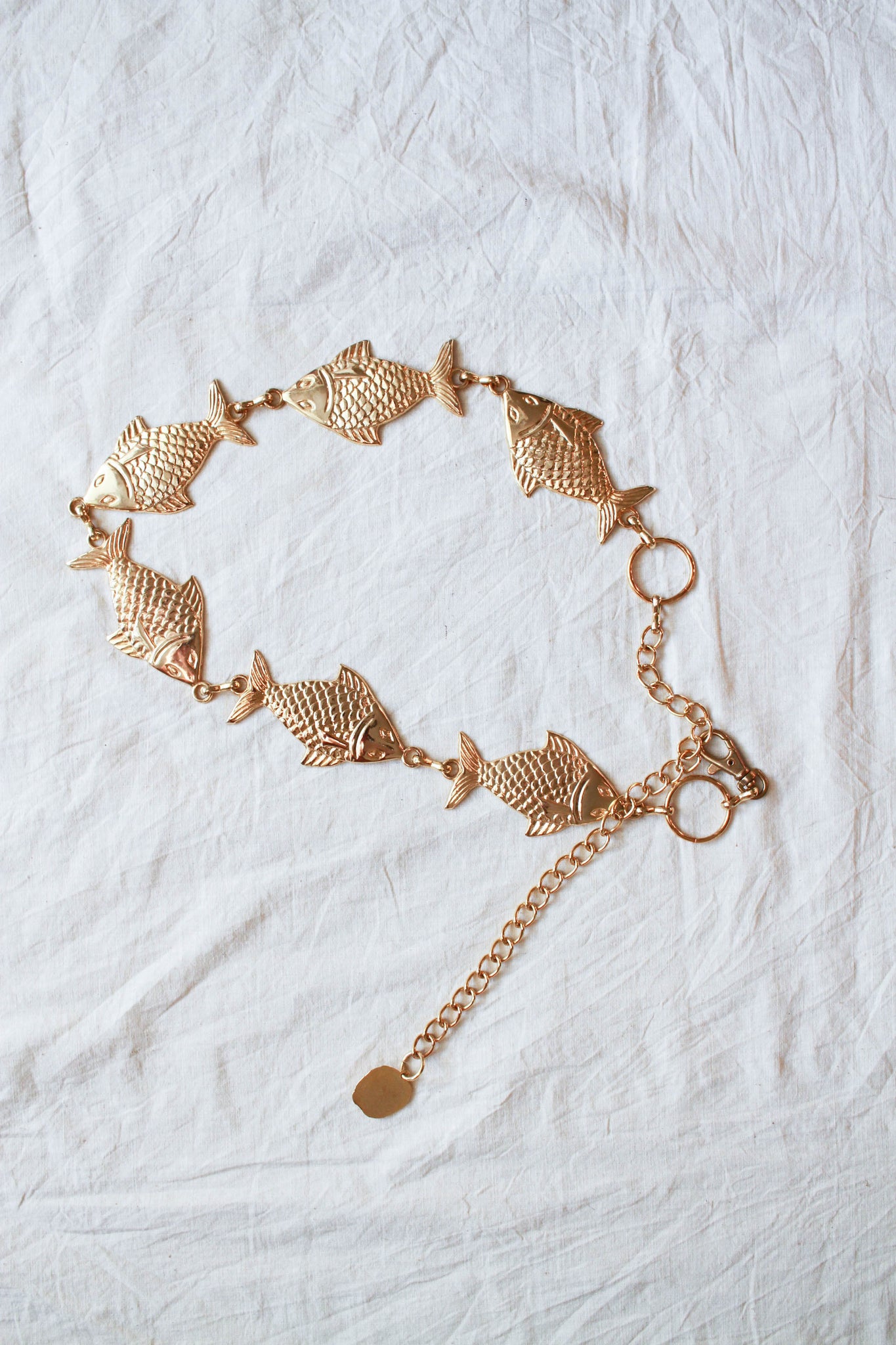1980s Gold Fishy Chain Belt