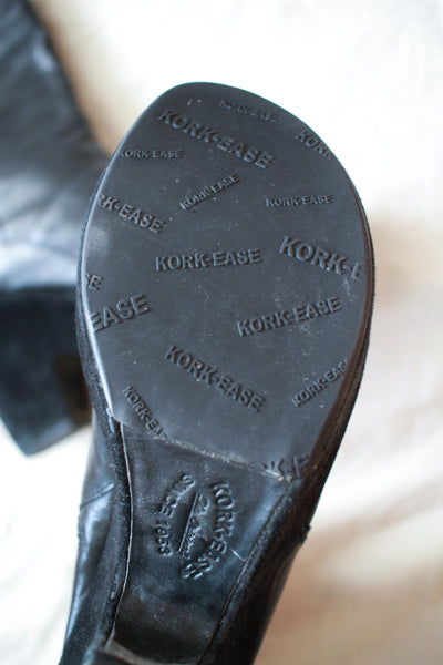 1990s Kork-Ease Leather Platform Boots | 9