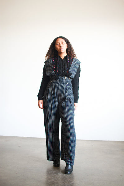 1990s ABS Polka Dot Rayon Jumper