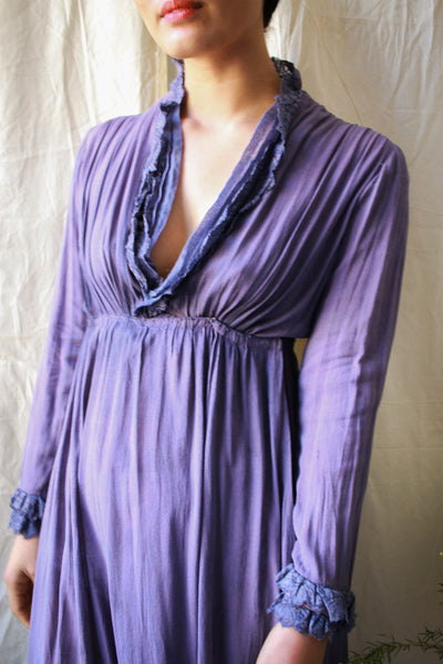 Edwardian Gauzy Iris-Dyed Dress