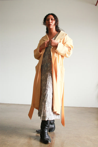 1940s Butterscotch Wool Structured Coat