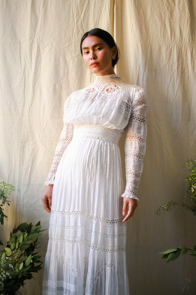 Edwardian Eyelet Lace Lawn Dress