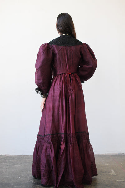 Victorian Violet Silk Bodice Skirt Set