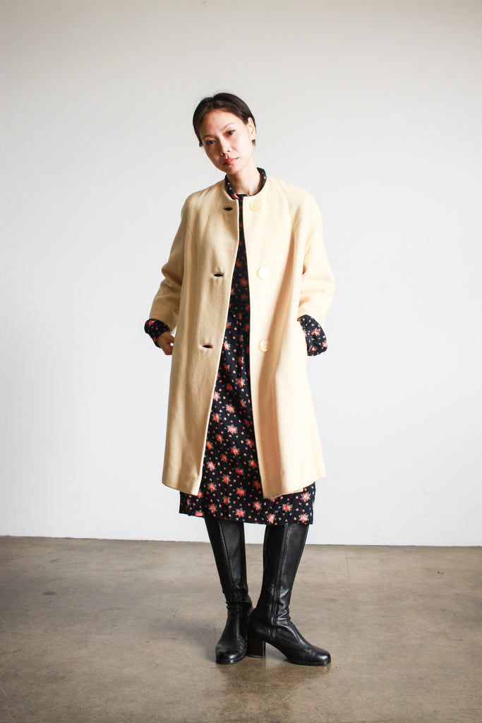 Cream cocoon clearance coat